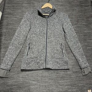 Eddie Bauer Women's Sweater S Heather Gray Full Zip